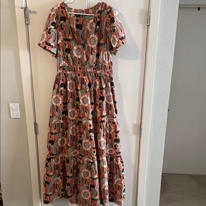 Anthropologie Multicolor Floral Maxi Dress